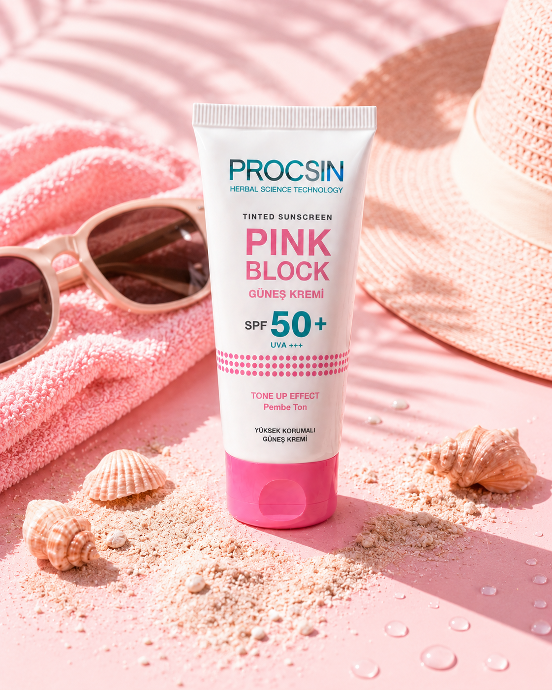 PROCSIN Pink Block Colored SPF50+ Sunscreen 50 ML