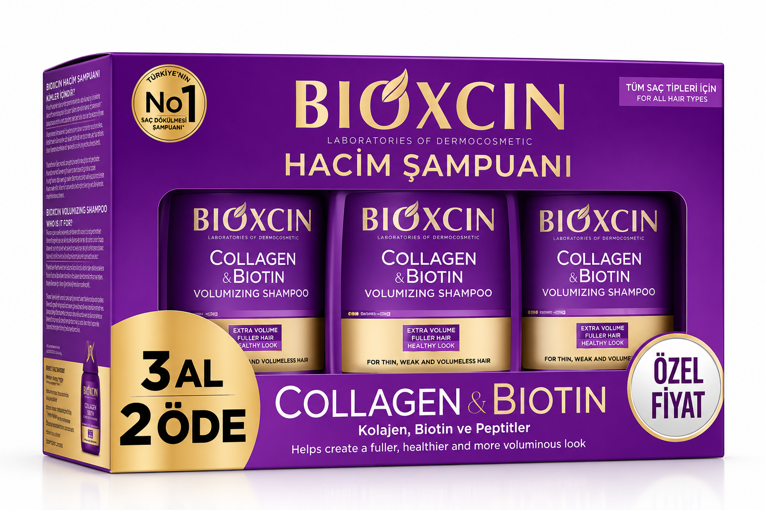 BIOXCIN COLLAGEN BIOTIN SHAMPOO 300ml x 3 box